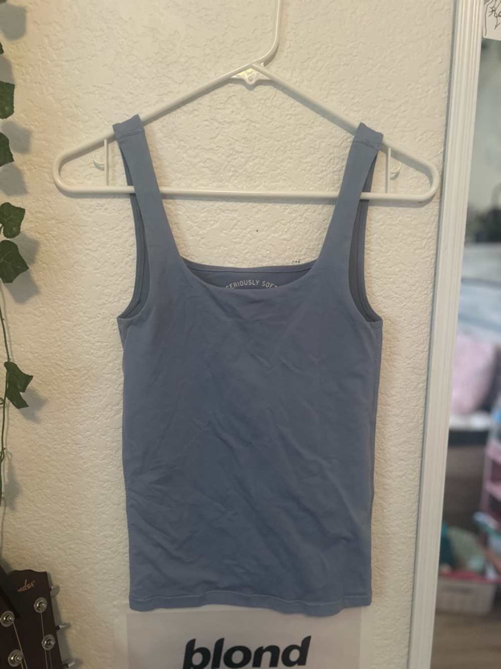 Aeropostale Square Neck Tank Top - Baby Blue